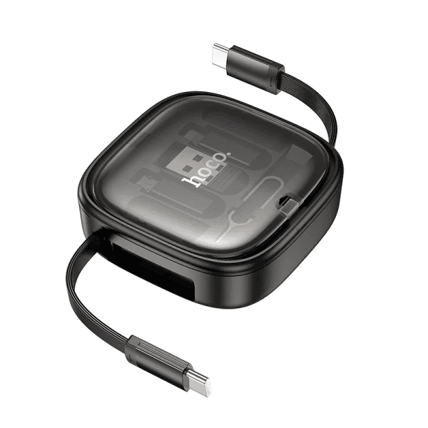 Hoco U140 Retractable 6-in-1 Fast Charging Cable Set - Black