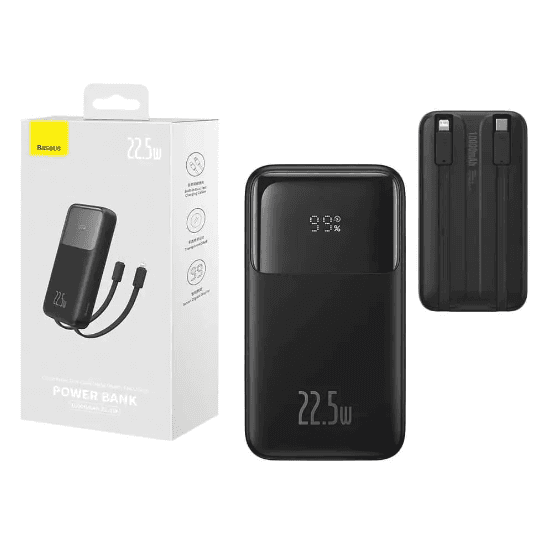 Baseus Comet Series 22.5W 20000mAh Dual Cable Digital Display Power Bank