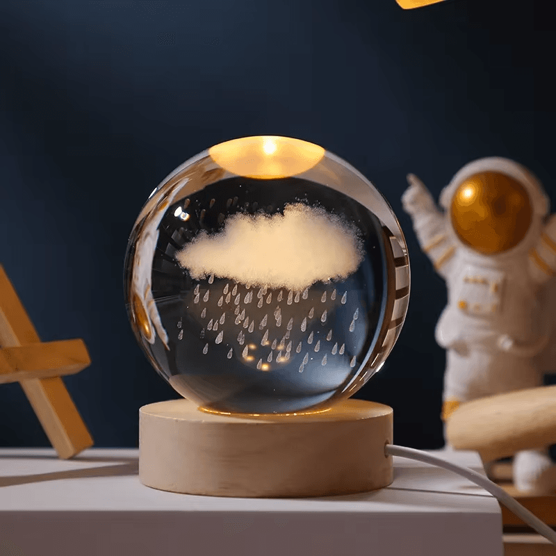 3D Crystal Ball -Rain Cloud (1 Color Base)