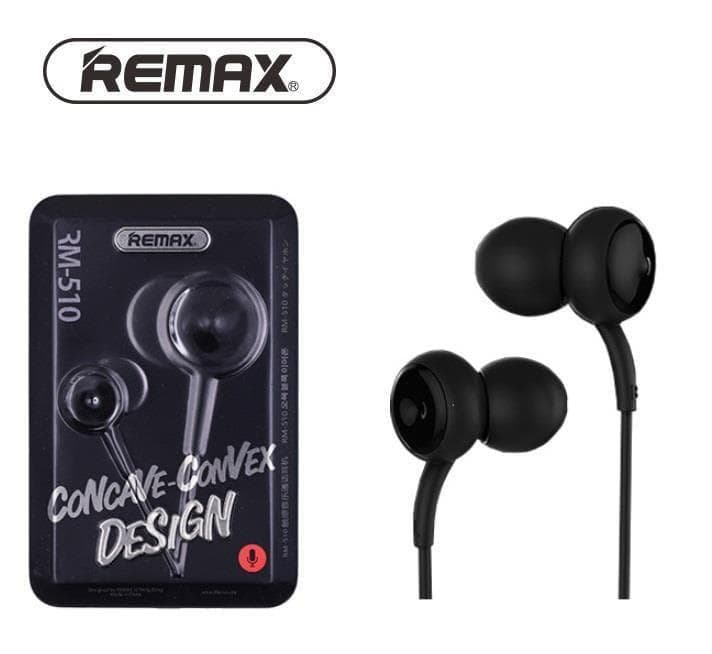 Original Remax RM-510 Earphone - Black