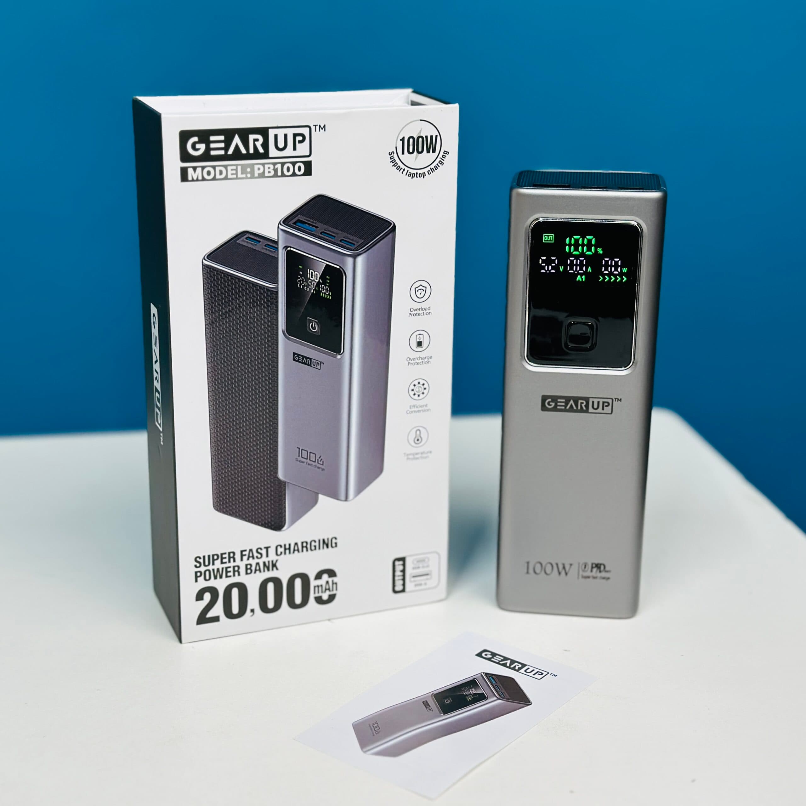 GearUP PB100 100W Super Fast Power Bank - 20,000mAh