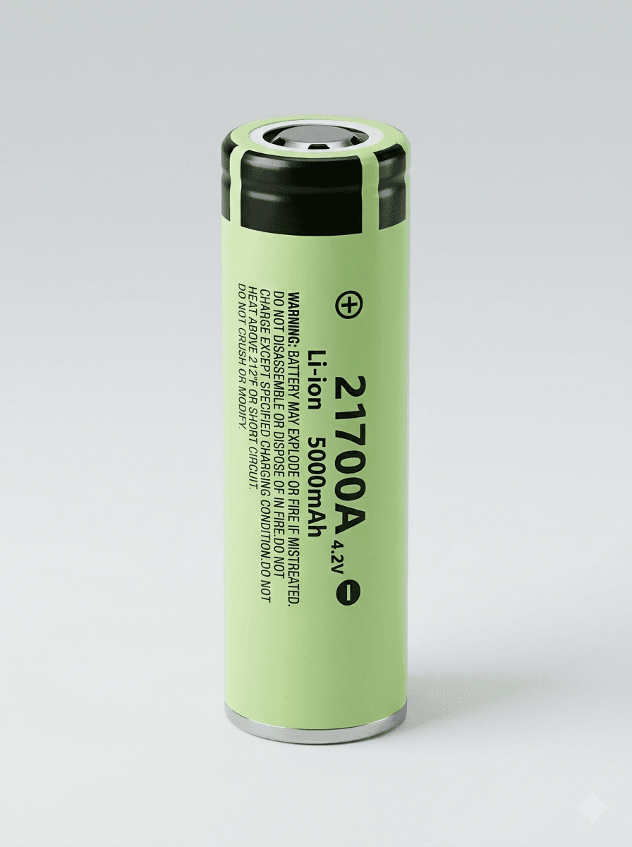 21700A Lithium-Ion Rechargeable Battery – 4.2V 5000mAh High Capacity (Made in Japan)