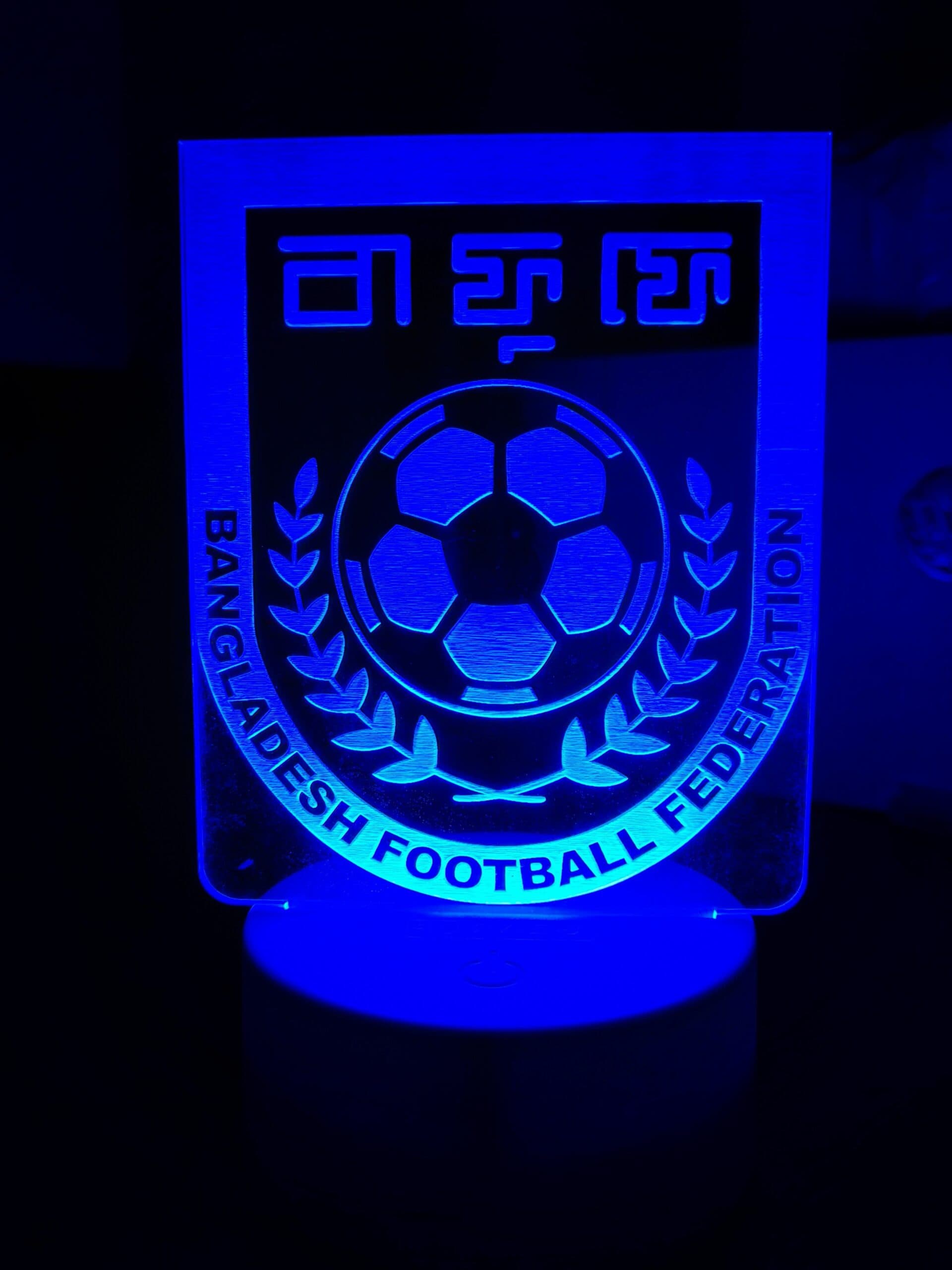 GearUP Acrylic Multicolor Night Lamp (Bangladesh Football Federation) - White