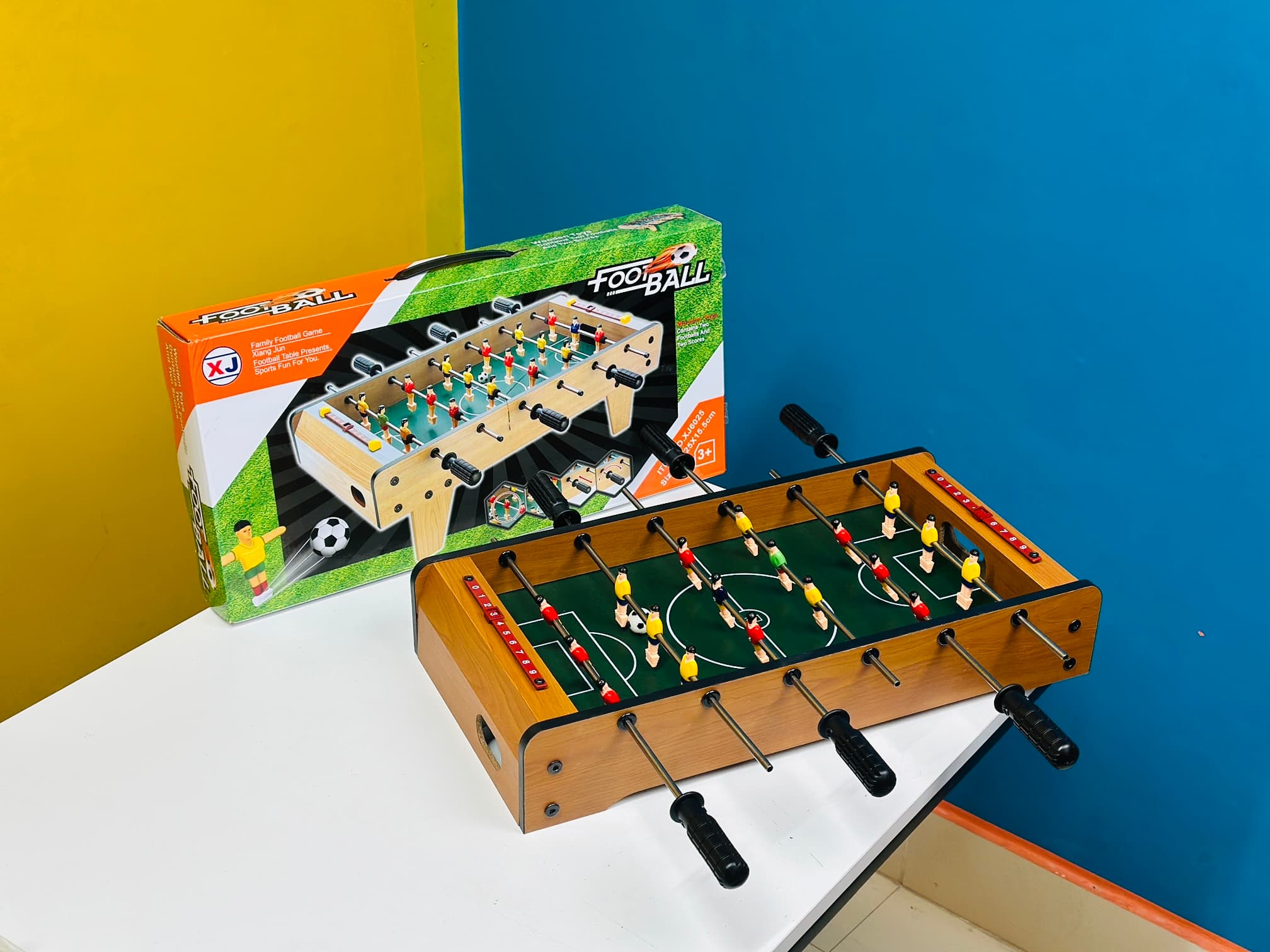 Wooden Tabletop Football Game for Kids (50x25x9 cm)