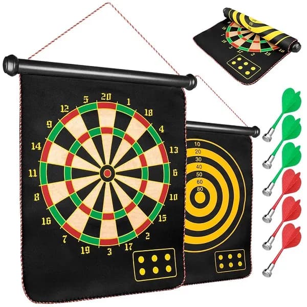 Magnetic Dart Board With Darts - 12 Inch