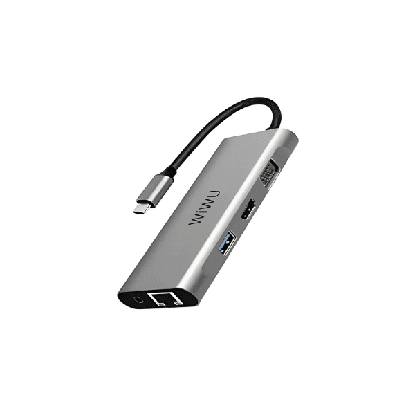 WiWU Alpha A11 in 1 USB Type C HUB - Gray