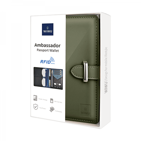 WIWU Ambassador Passport Wallet  - Green Color