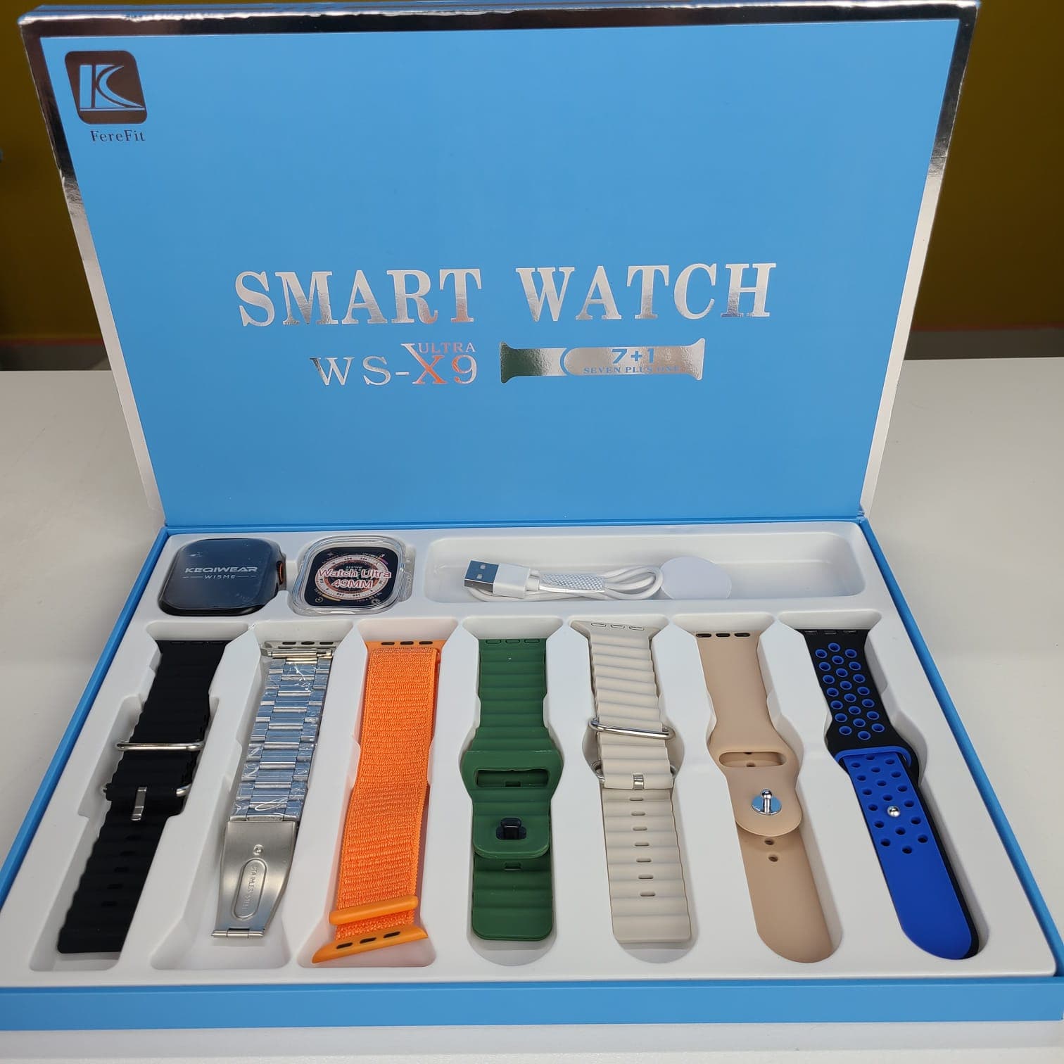 Keqiwear WS-X9 ultra Smartwatch - ROSE Gold Color