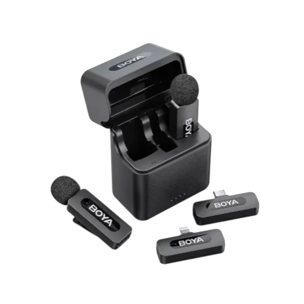 Boya BY-V3 Combo 2.4GHz Dual Channel Wireless Microphone System for Android & IOS