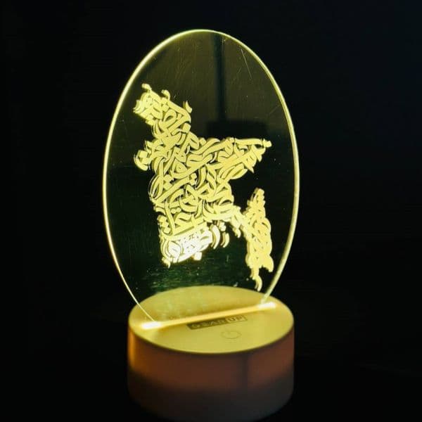 GearUP Acrylic Multicolor Night Lamp White (BD Map)