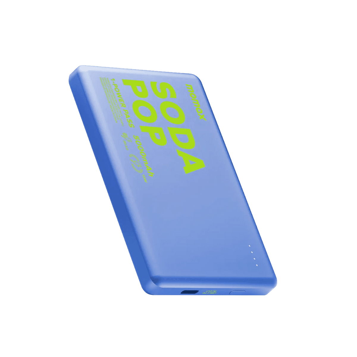 Momax 1-Power Pass Soda Pop Magnetic Wireless Power Bank 5000mah - Blue