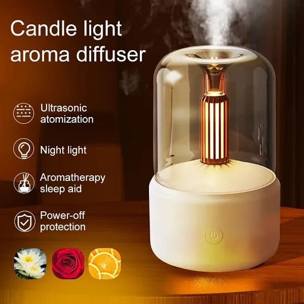 GearUP DQ702 Aroma Diffuser Humidifier (120ml) - White