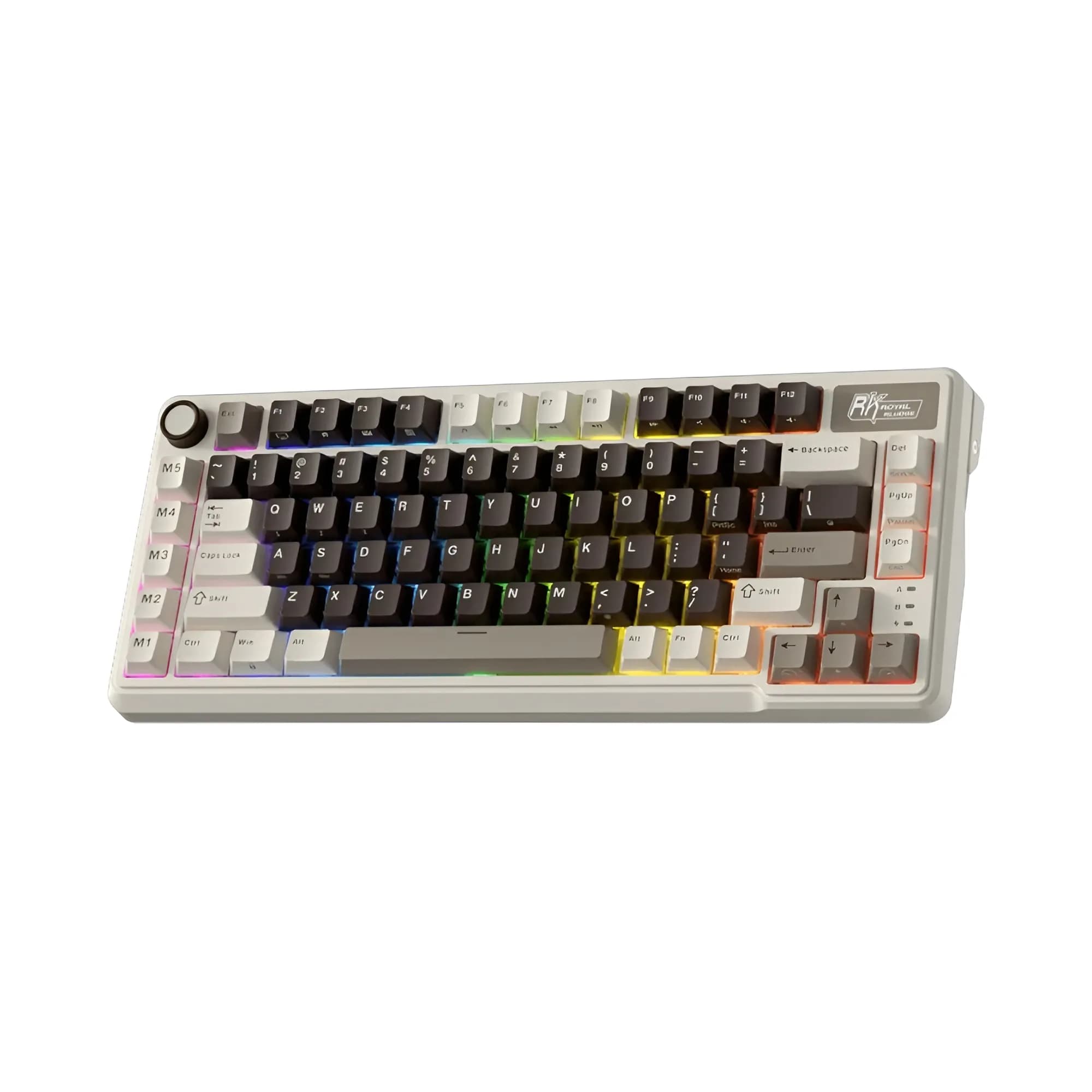ROYAL KLUDGE RK L75 Tri-Mode Hot-Swappable Wireless Mechanical Gaming Keyboard - Mocha Grey