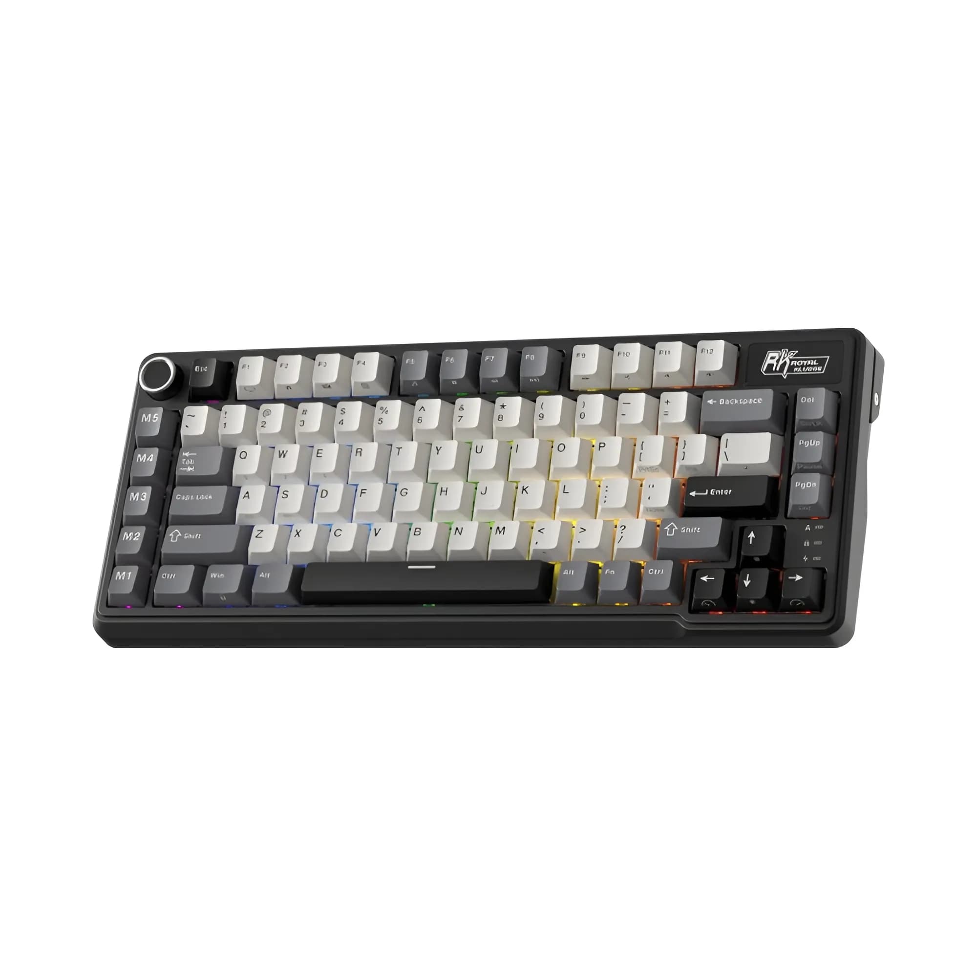 ROYAL KLUDGE RK L75 Tri-Mode Hot-Swappable Wireless Mechanical Gaming Keyboard - Knight Black